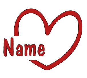 Personalised Name in Heart - Bodysuit / T-shirt