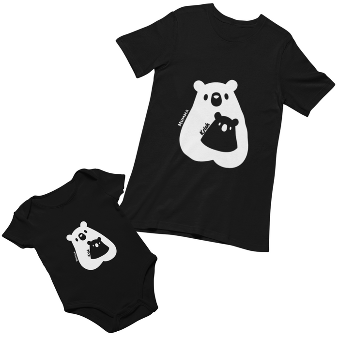 Personalised Pandas Set (Tee / Bodysuit)