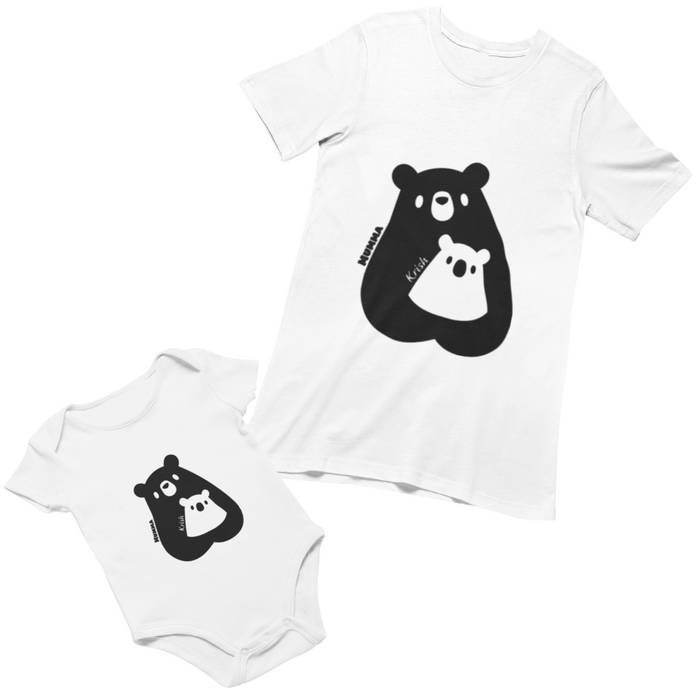 Personalised Pandas Set (Tee / Bodysuit)