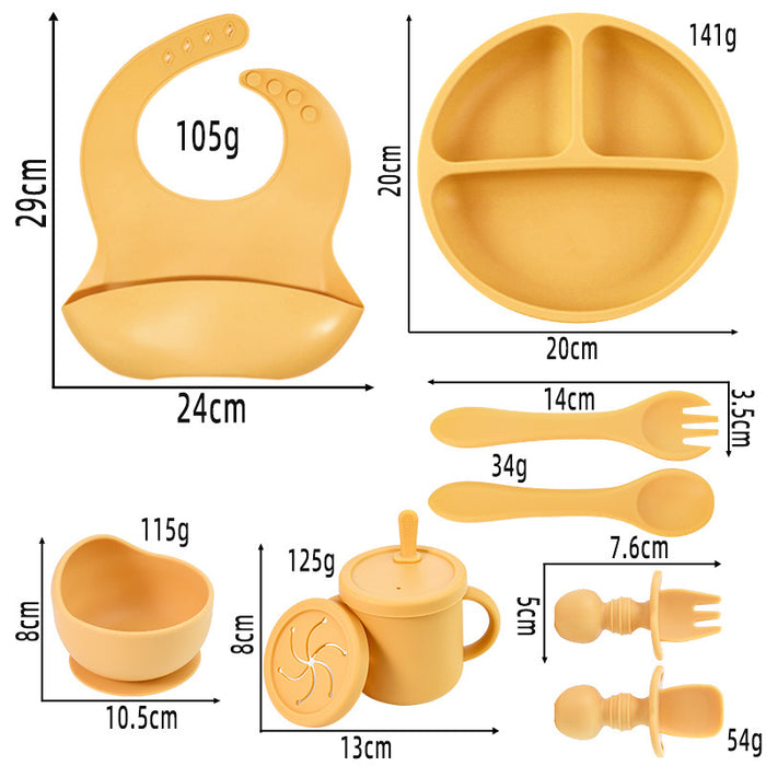 8 Piece Silicone Children's Tableware Set