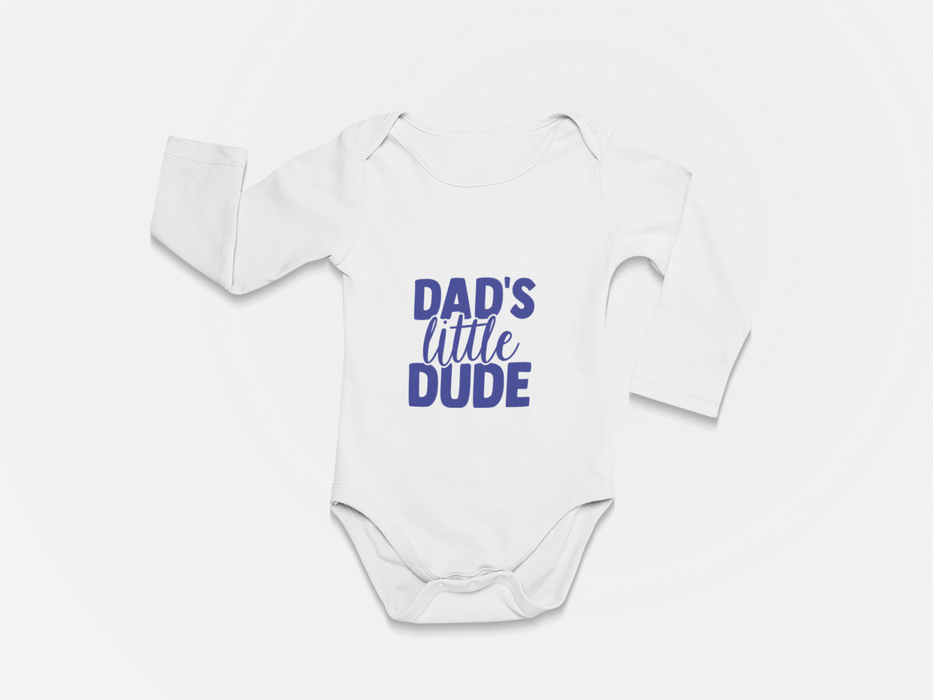 "Dad's Little Dude" Long Sleeve Bodysuit