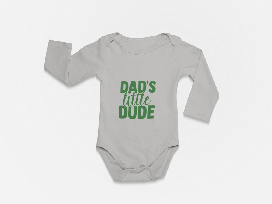 "Dad's Little Dude" Long Sleeve Bodysuit