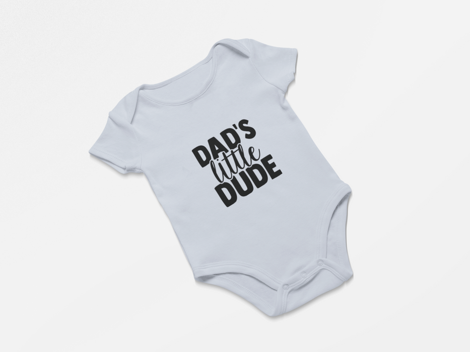 "Dad's Little Dude" Short Sleeve Bodysuit