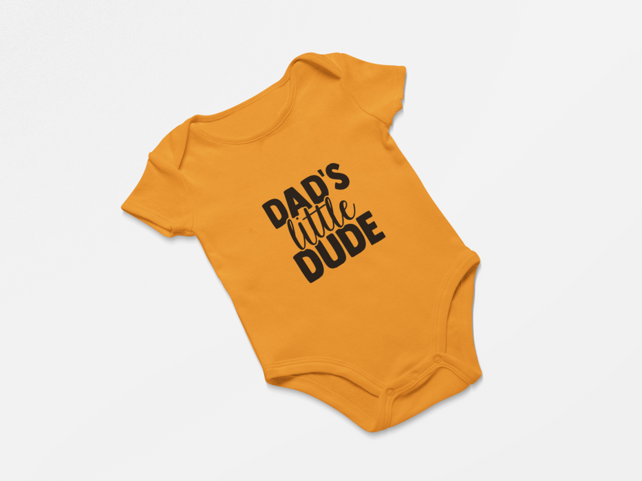 "Dad's Little Dude" Short Sleeve Bodysuit