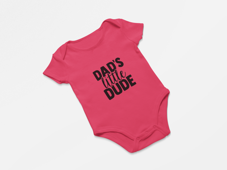 "Dad's Little Dude" Short Sleeve Bodysuit