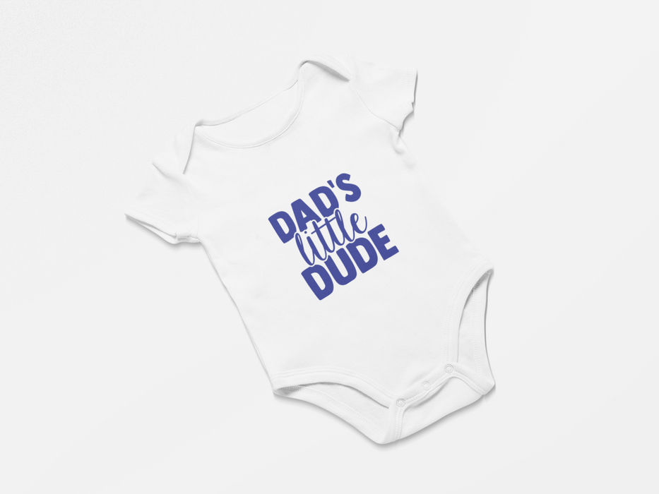 "Dad's Little Dude" Short Sleeve Bodysuit