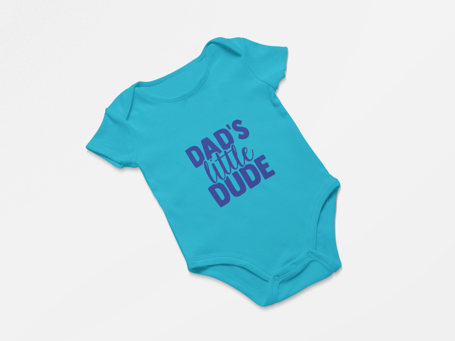 "Dad's Little Dude" Short Sleeve Bodysuit