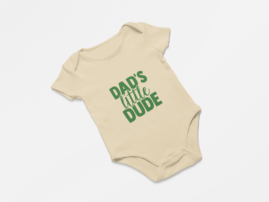 "Dad's Little Dude" Short Sleeve Bodysuit