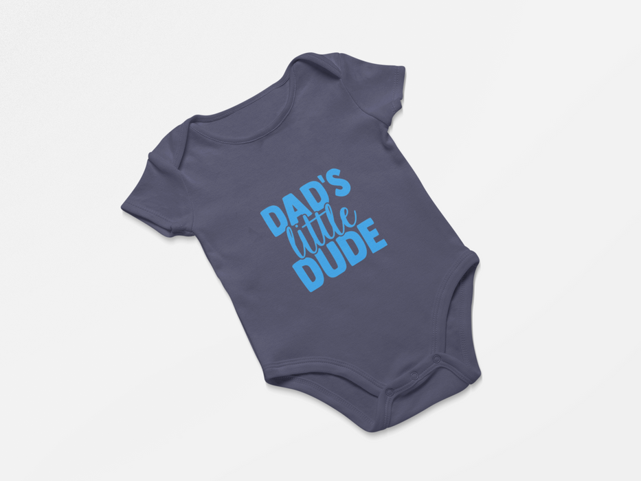 "Dad's Little Dude" Short Sleeve Bodysuit